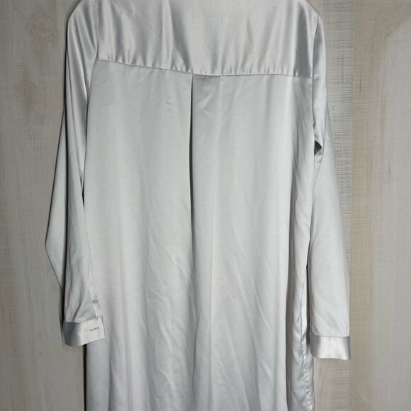 Eileen Fisher silver gray long tunic top, size XS - Picture 14 of 15